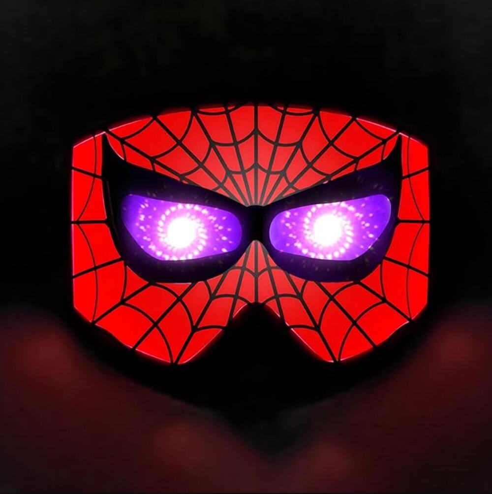 Spiderman Mask with Moving Eyes W/ Adjustable Clip for Kids/Adult/Cosplay